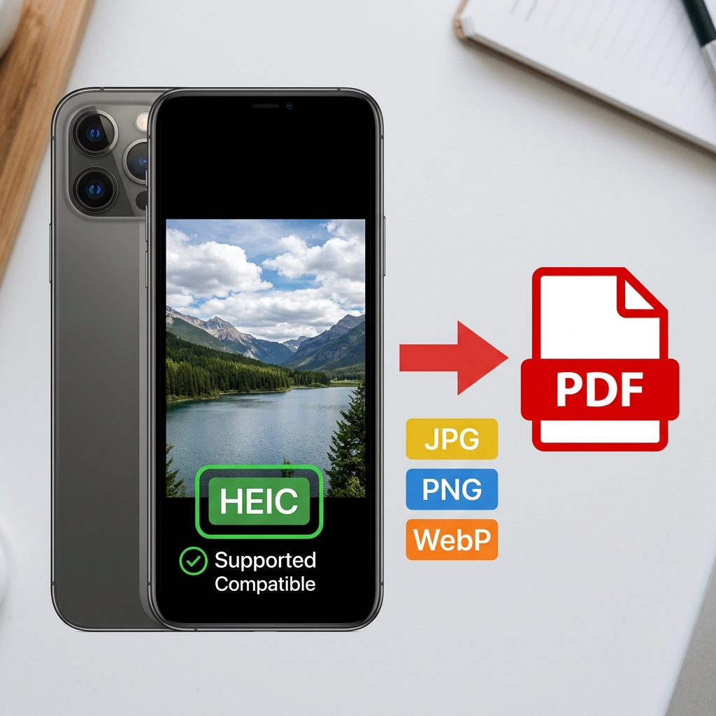 Image to PDF Converter — iPhone HEIC, JPG, PNG (2026)