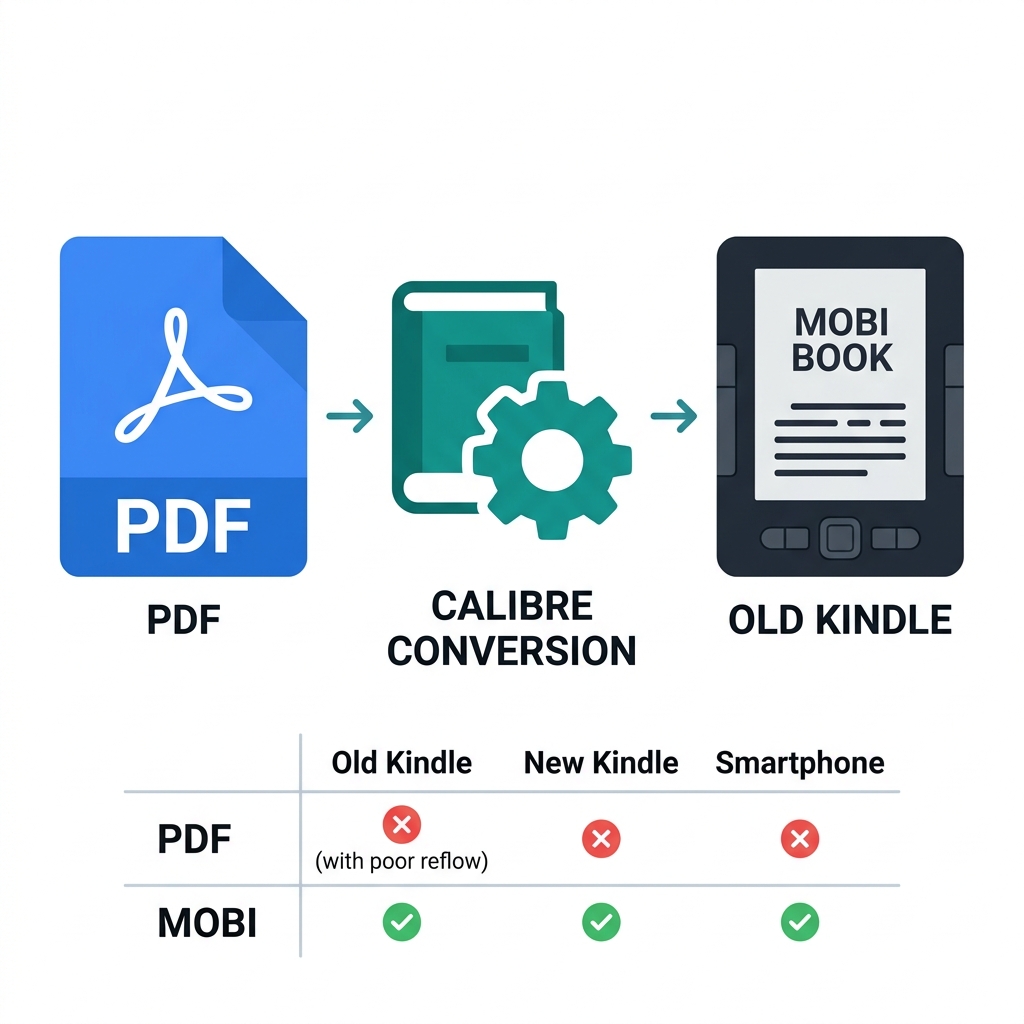 PDF to MOBI Converter — Read PDFs on Older Kindle (2026)